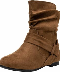 Brown Slouch Ankle Boots VA18
