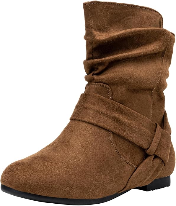 Brown Slouch Ankle Boots VA18