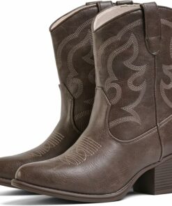 Vintage Suede Ankle Western Cowgirl Boots VA6