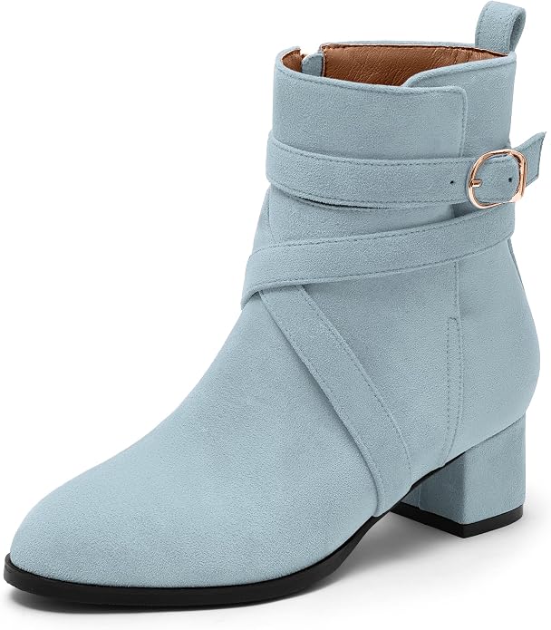 Women's Light Blue Ankle Boots VA15